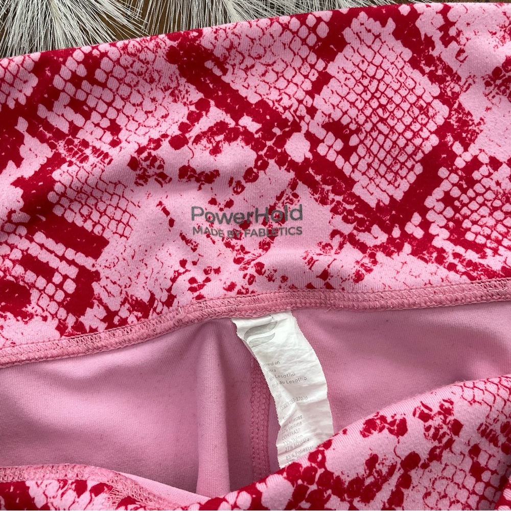 Fabletics Define PowerHold® High-Waisted Capri in Persimmon Python - Picture 4 of 6